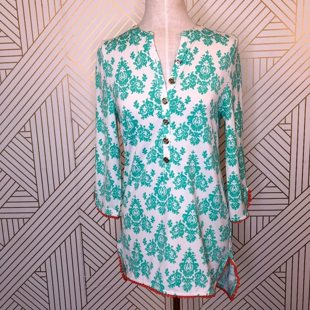 Tracy Negoshian Kaitlyn 3/4 Sleeve‎ Tunic Cream